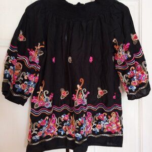 Embroidered Off-Shoulder Top